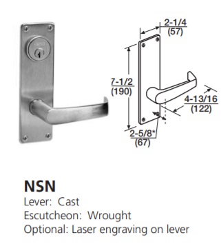 NSN - Newport Cast Lever W/ Wrought Escutcheon [+$123.34]