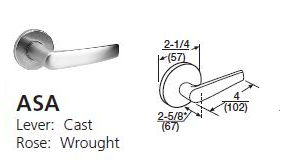 ASA - Armstrong Cast Lever W/ Wrought Rose [+$111.74]