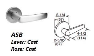 ASB - Armstrong Cast Lever W/ Cast Rose [+$136.10]