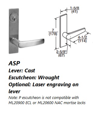 ASP - Armstrong Cast Lever W/ Wrought Escutcheon [+$123.34]