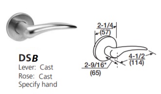 DSB - Dirke Cast  Lever W/ Cast Rose  - Specify hand [+$152.92]