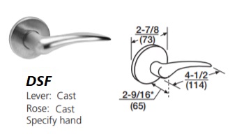 DSF - Dirke Cast  Lever W/ Cast Rose  - Specify hand [+$155.24]