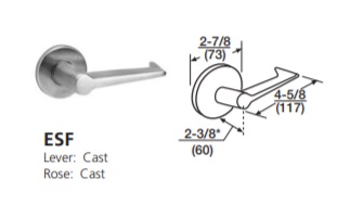 ESF -  Essex Cast Lever W/ Cast Rose [+$155.24]