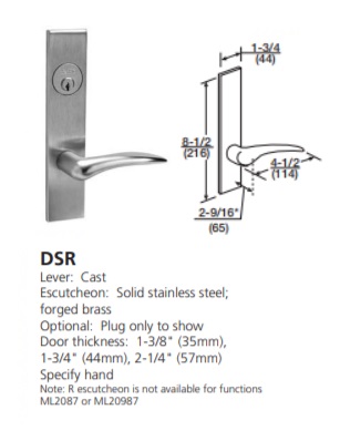 DSR - Dirke Cast Lever W/ Solid Stainless Steel Rorged Brass Escutcheon [+$159.88]