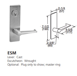 ESM - Essex Cast  Lever W/ Wrought Escutcheon [+$140.16]