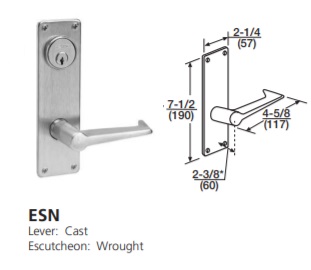 ESN - Essex Cast  Lever W/ Wrought Escutcheon [+$140.16]