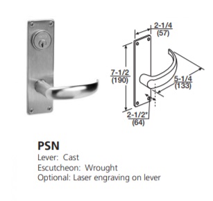 PSN - Princeton Cast Lever W Wrought  Escutcheon [+$123.34]