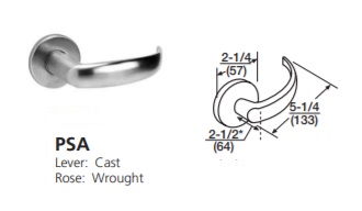 PSA - Princeton Cast Lever W/ Wrought Rose [+$111.74]