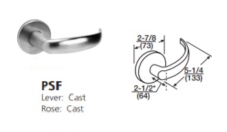 PSF - Princeton Cast Lever W/ Cast Rose [+$144.22]