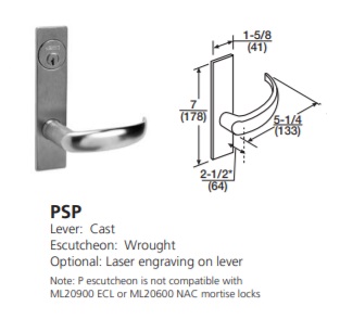 PSP - Princeton Cast Lever W/ Wrought Escutcheon [+$123.34]