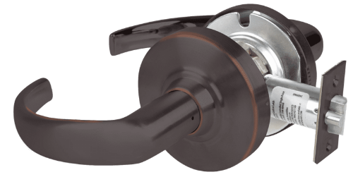 Picture of Schlage ND12DEU SPA - Grade 1 Electrified Cylindrical Lock, Exit Function, 12-24V DC, Fail Secure, Sparta Lever