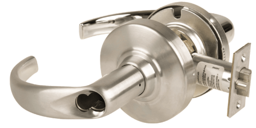Picture of Schlage ND80BDEU SPA Grade 1 Electrified Cylindrical Lock, Storeroom Function, 12-24 VDC, Fail Secure, Sparta Lever, SFIC Prep