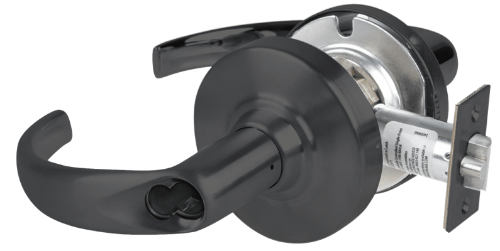 Picture of Schlage ND80JDEU SPA Grade 1 Electrified Cylindrical Lock, Storeroom Function, 12-24 VDC, Fail Secure, Sparta Lever, LFIC Prep