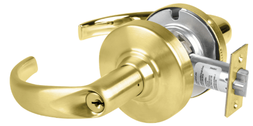 Picture of Schlage ND80PDEU SPA Grade 1 Electrified Cylindrical Lock, Storeroom Function, 12/24 VDC, Fail Secure, Sparta Lever