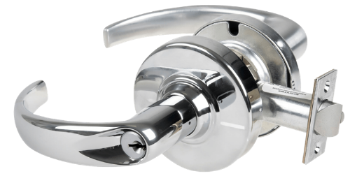 Picture of Schlage ND80PDEU SPA Grade 1 Electrified Cylindrical Lock, Storeroom Function, 12/24 VDC, Fail Secure, Sparta Lever