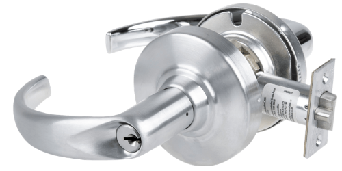 Picture of Schlage ND80PDEU SPA Grade 1 Electrified Cylindrical Lock, Storeroom Function, 12/24 VDC, Fail Secure, Sparta Lever