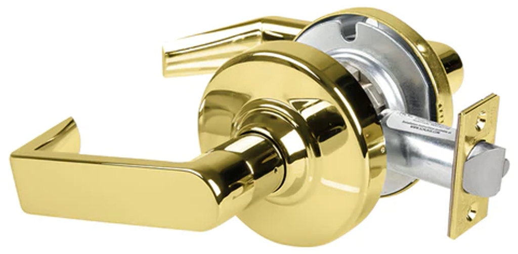 Picture of Schlage ND12DEL RHO - Grade 1 Electrified Cylindrical Lock, Exit Function, 12-24V DC, Fail Safe, Rhodes Lever