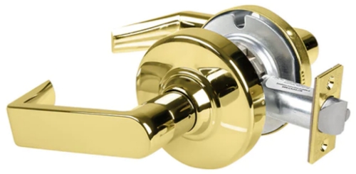 Picture of Schlage ND12DEU RHO - Grade 1 Electrified Cylindrical Lock, Exit Function, 12-24V DC, Fail Secure, Rhodes Lever