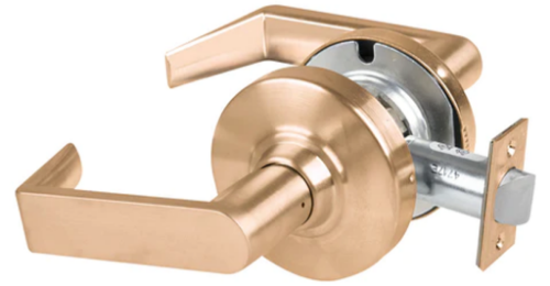 Picture of Schlage ND12DEU RHO - Grade 1 Electrified Cylindrical Lock, Exit Function, 12-24V DC, Fail Secure, Rhodes Lever