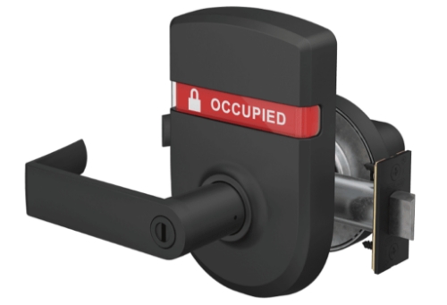 Picture of Schlage ND40S RHO OS-OCC - Grade 1 Bath/Bedroom Privacy Leverset, Rhodes Lever, Exterior Indicator