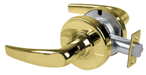Picture of Schlage ND12DEU ATH Grade 1 Electrified Cylindrical Lock, Exit Function, 12-24V DC, Fail Secure, Athens Lever