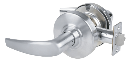 Picture of Schlage ND12DEU ATH Grade 1 Electrified Cylindrical Lock, Exit Function, 12-24V DC, Fail Secure, Athens Lever