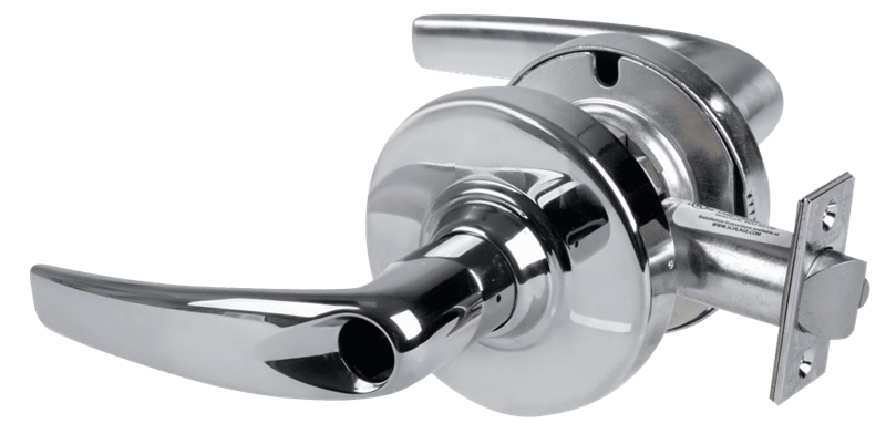 Picture of Schlage ALX50L ATH Grade 2 Office Cylindrical Lock with Field Selectable Vandlgard, Athens Lever, Conventional Less Cylinder