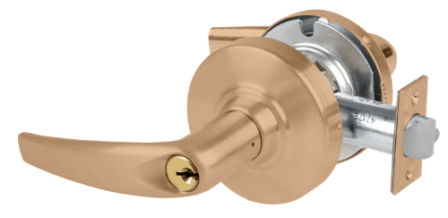 Picture of Schlage ALX53P ATH Grade 2 Entrance Cylindrical Lock with Field Selectable Vandlgard, Athens Lever, Conventional Cylinder, keyed 5