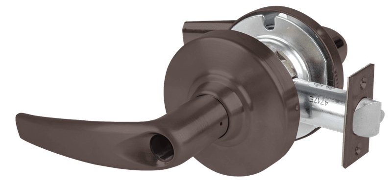 Picture of Schlage ALX80L ATH Grade 2 Storeroom Cylindrical Lock with Field Selectable Vandlgard, Athens Lever, Conventional Less Cylinder