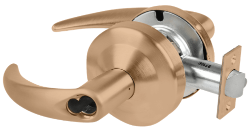 Picture of Schlage ALX53J OME Grade 2 Entrance Cylindrical Lock with Field Selectable Vandlgard, Omega Lever, FSIC Less Core