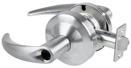 Picture of Schlage ALX53L OME Grade 2 Entrance Cylindrical Lock with Field Selectable Vandlgard, Omega Lever, Conventional Less Cylinder