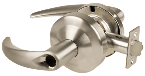 Picture of Schlage ALX53L OME Grade 2 Entrance Cylindrical Lock with Field Selectable Vandlgard, Omega Lever, Conventional Less Cylinder