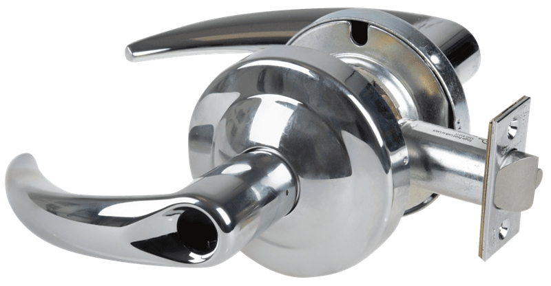 Picture of Schlage ALX53L OME Grade 2 Entrance Cylindrical Lock with Field Selectable Vandlgard, Omega Lever, Conventional Less Cylinder