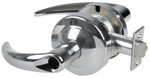 Picture of Schlage ALX53L OME Grade 2 Entrance Cylindrical Lock with Field Selectable Vandlgard, Omega Lever, Conventional Less Cylinder