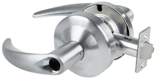Picture of Schlage ALX53L OME Grade 2 Entrance Cylindrical Lock with Field Selectable Vandlgard, Omega Lever, Conventional Less Cylinder