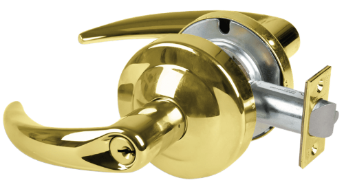 Picture of Schlage ALX70P OME Grade 2 Classroom Cylindrical Lock with Field Selectable Vandlgard, Omega Lever, Conventional Cylinder, Keyed 5