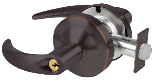 Picture of Schlage ALX70P OME Grade 2 Classroom Cylindrical Lock with Field Selectable Vandlgard, Omega Lever, Conventional Cylinder, Keyed 5