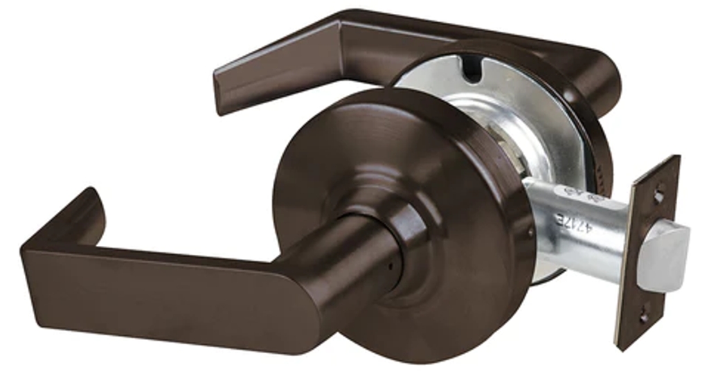 Picture of Schlage ALX10 RHO Grade 2 Passage Cylindrical Lock with Field Selectable Vandlgard, Rhodes Lever