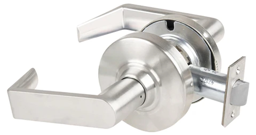Picture of Schlage ALX10 RHO Grade 2 Passage Cylindrical Lock with Field Selectable Vandlgard, Rhodes Lever