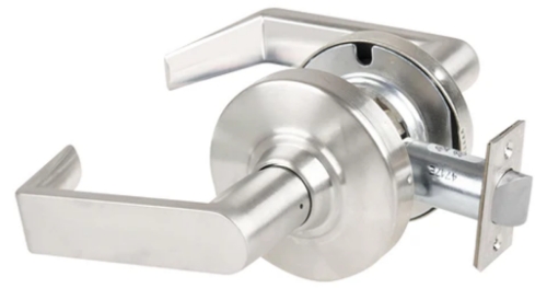 Picture of Schlage ALX10 RHO Grade 2 Passage Cylindrical Lock with Field Selectable Vandlgard, Rhodes Lever