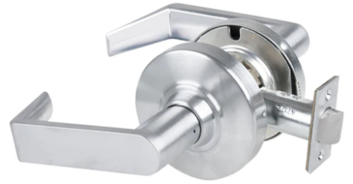 Picture of Schlage ALX10 RHO Grade 2 Passage Cylindrical Lock with Field Selectable Vandlgard, Rhodes Lever