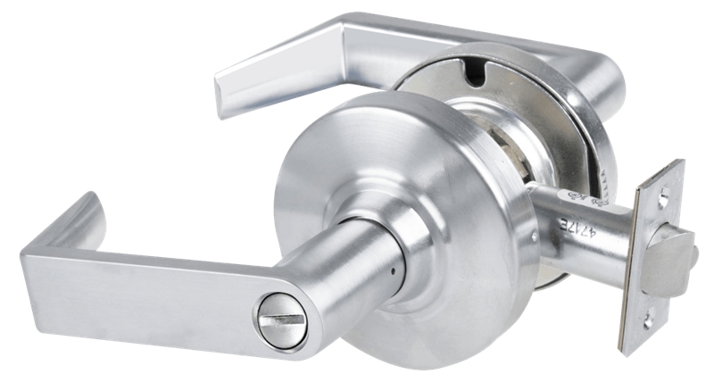 Picture of Schlage ALX40 RHO Grade 2 Privacy Cylindrical Lock with Field Selectable Vandlgard, Rhodes Lever