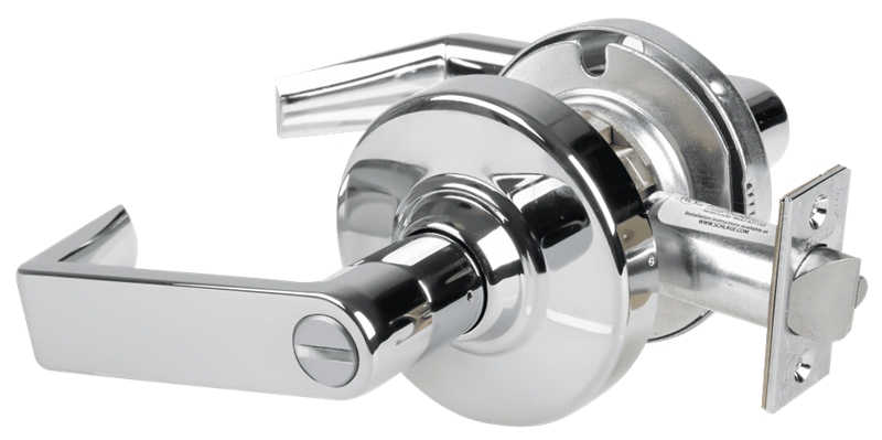 Picture of Schlage ALX40 RHO Grade 2 Privacy Cylindrical Lock with Field Selectable Vandlgard, Rhodes Lever