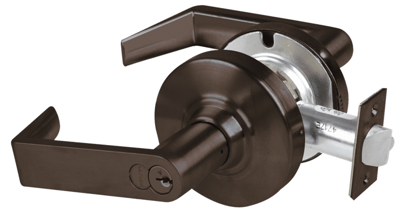 Picture of Schlage ALX50R RHO Grade 2 Office Cylindrical Lock with Field Selectable Vandlgard, Rhodes Lever, FSIC Core