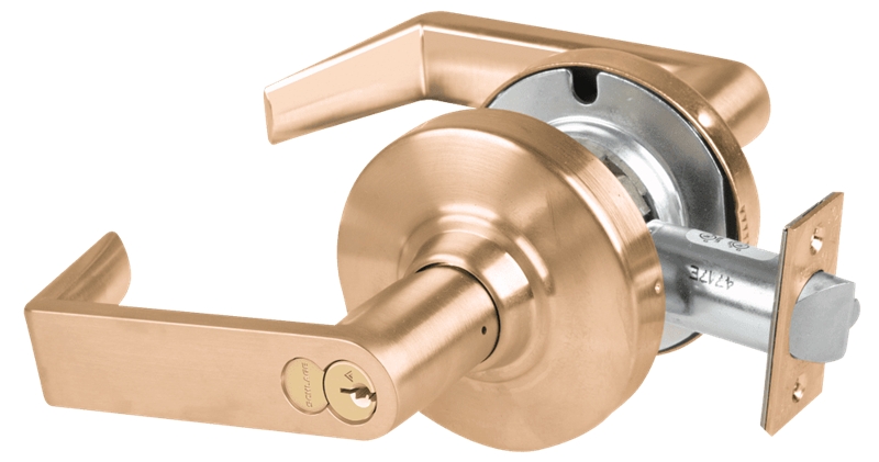Picture of Schlage ALX50R RHO Grade 2 Office Cylindrical Lock with Field Selectable Vandlgard, Rhodes Lever, FSIC Core