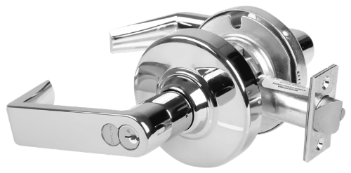 Picture of Schlage ALX50R RHO Grade 2 Office Cylindrical Lock with Field Selectable Vandlgard, Rhodes Lever, FSIC Core