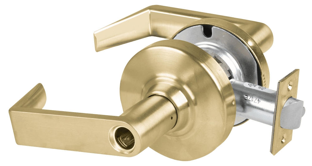 Picture of Schlage ALX53L RHO Grade 2 Entrance Cylindrical Lock with Field Selectable Vandlgard, Rhodes Lever, Conventional Less Cylinder