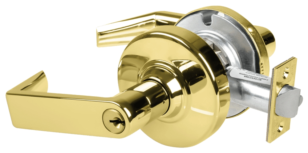 Picture of Schlage ALX53P RHO Grade 2 Entrance Cylindrical Lock with Field Selectable Vandlgard, Rhodes Lever, Conventional Cylinder - keyed 5