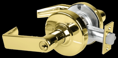Picture of Schlage ALX53P RHO Grade 2 Entrance Cylindrical Lock with Field Selectable Vandlgard, Rhodes Lever, Conventional Cylinder - keyed 5