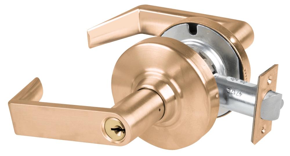 Picture of Schlage ALX53P RHO Grade 2 Entrance Cylindrical Lock with Field Selectable Vandlgard, Rhodes Lever, Conventional Cylinder - keyed 5